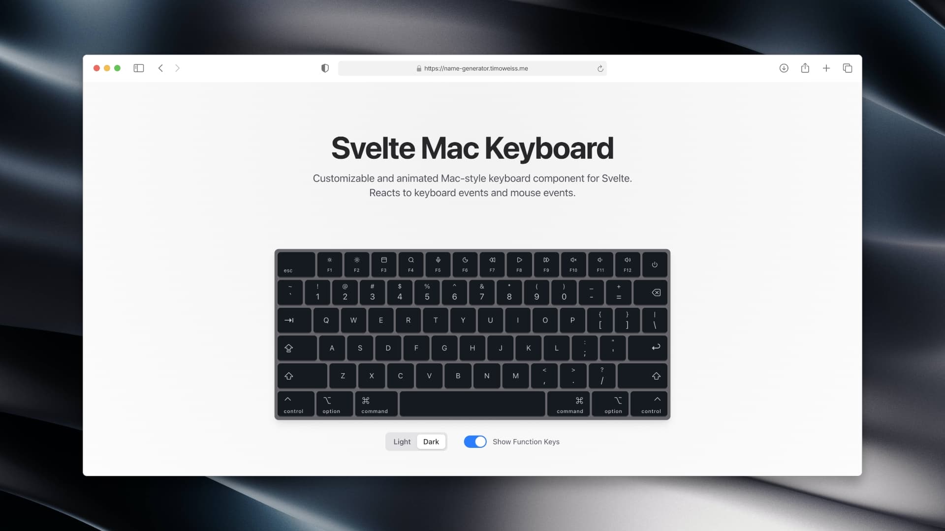 Svelte Mac Keyboard